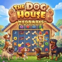 The Dog House Megaways game artwork at Golden Mister Casino for United Kingdom players